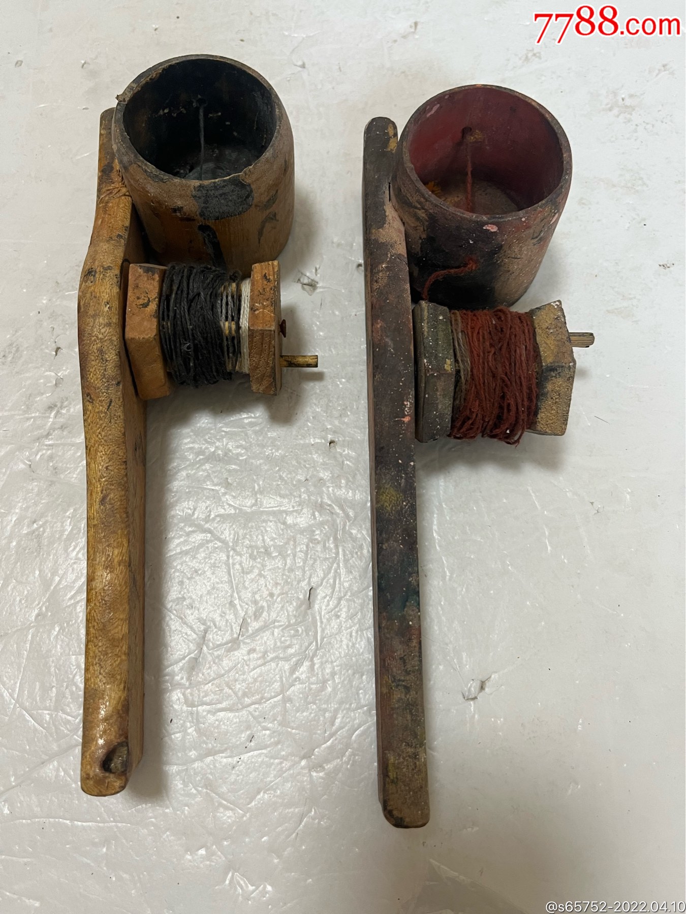 墨斗两个_墨斗/木工用具_图片欣赏_收藏价值_7788明信片收藏