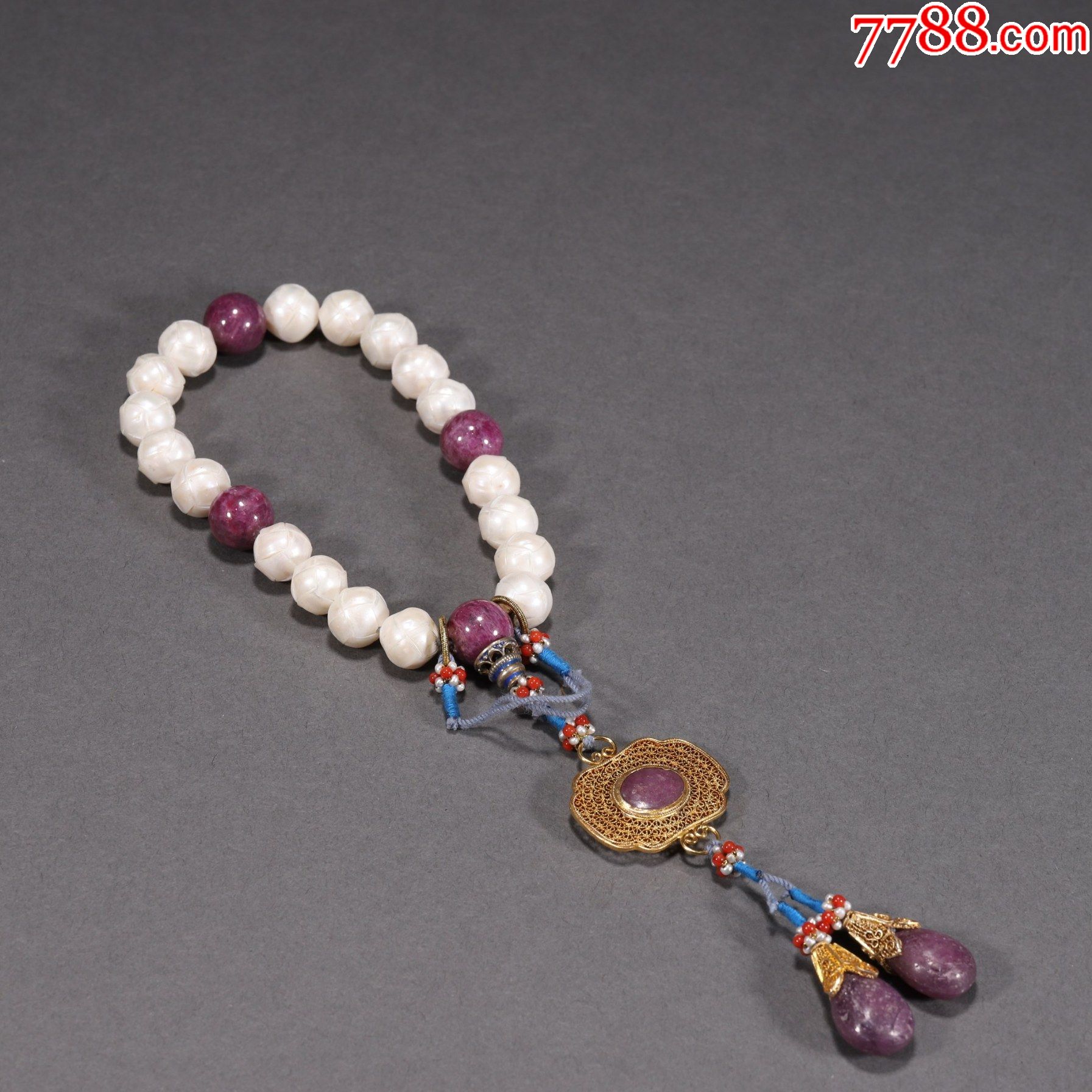 珍珠绳结纹十八子手持