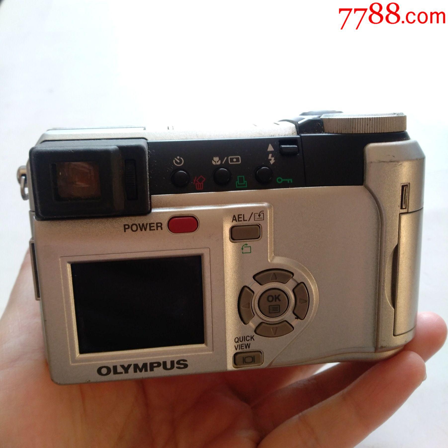 经典奥林巴斯c740早期电子取景大镜头数码机带内存卡少见点图可放大