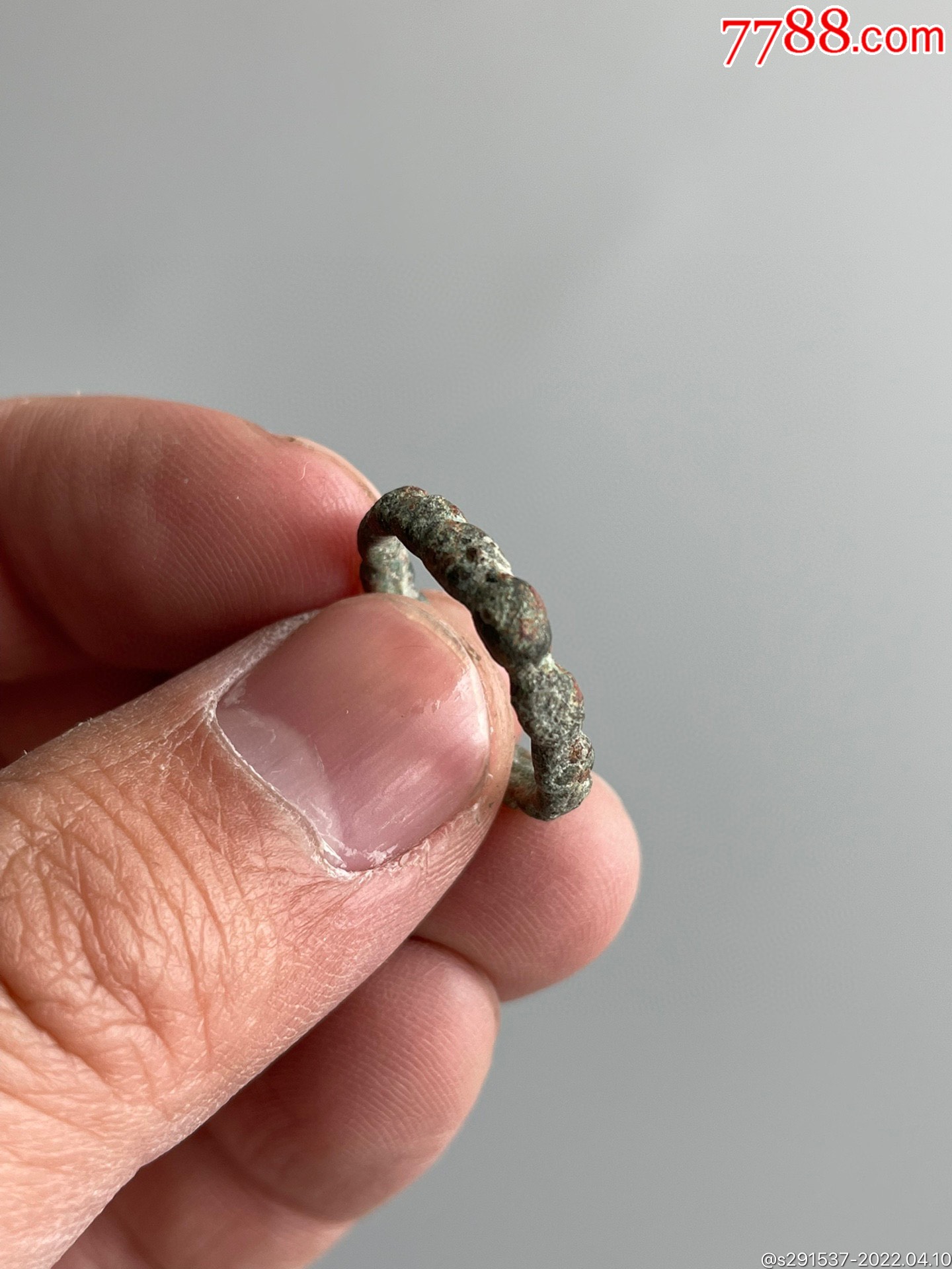 辽金连珠青铜戒指