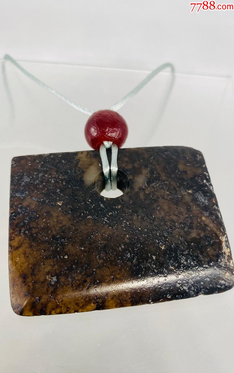 6433和田玉燔玉黑沁玉斧-价格:160元-se86465944-和田玉-零售-7788