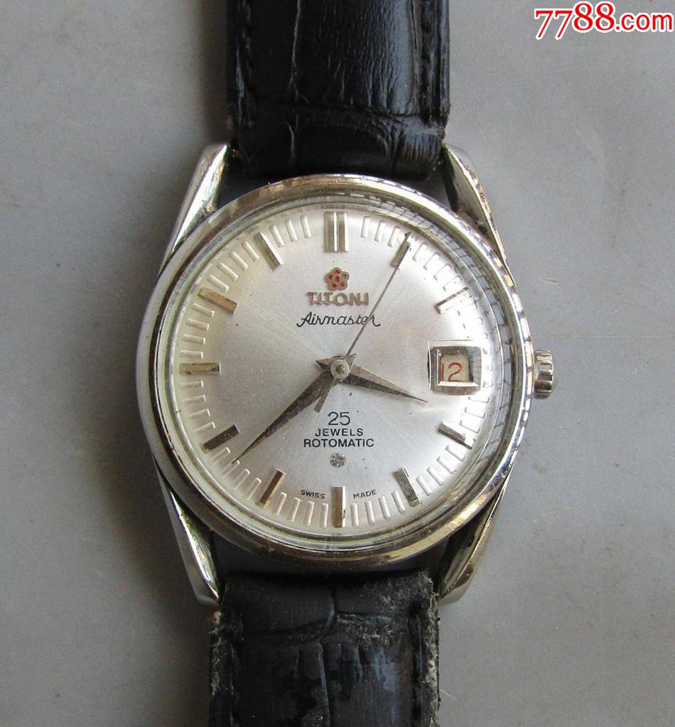 瑞士梅花自动机械男古董表