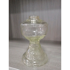 文革斗私批修款高脚玻璃煤油灯