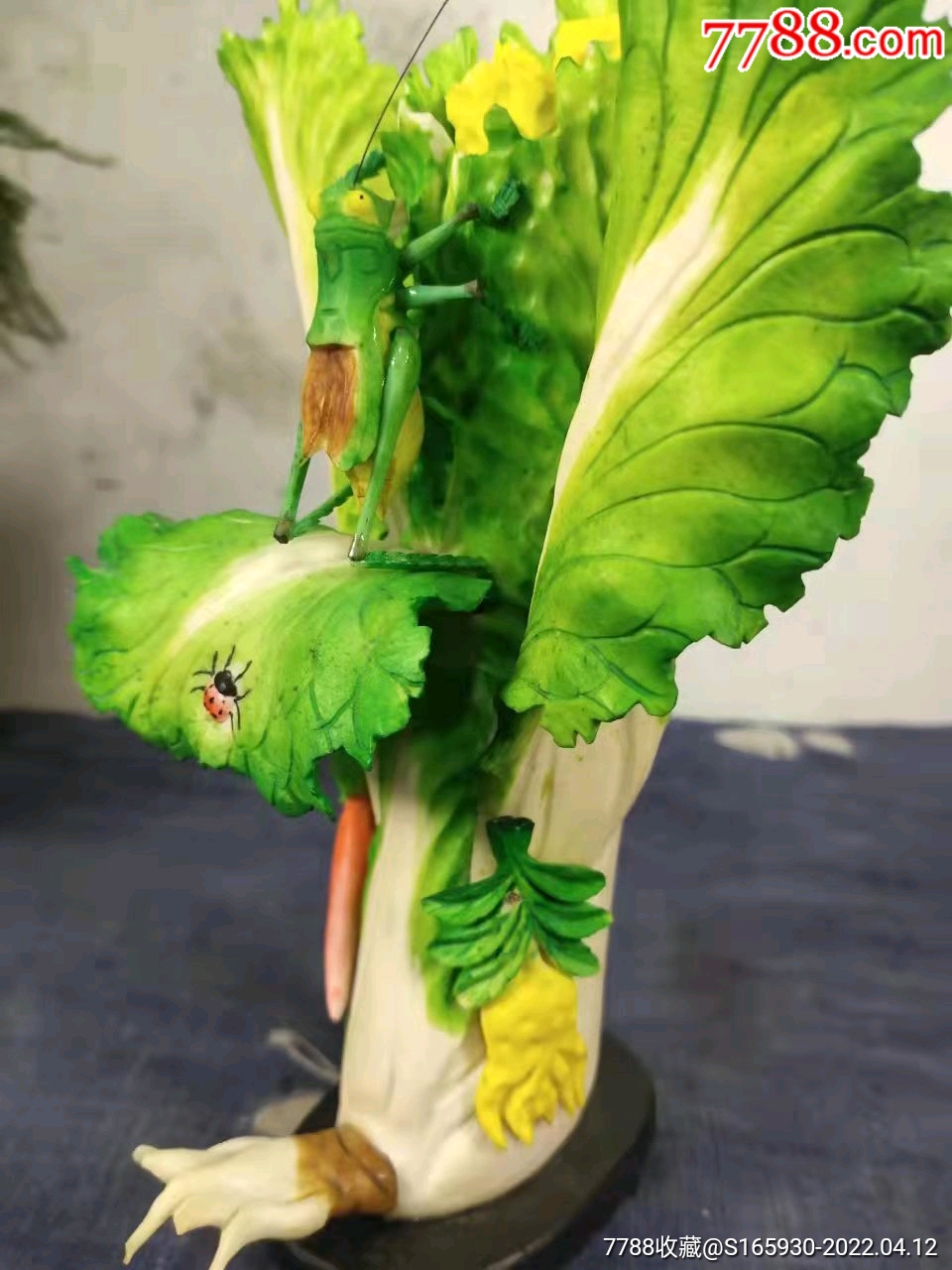 建国后创汇时期五六十代的大白菜一颗骨白菜造型十分漂亮刻工精湛小