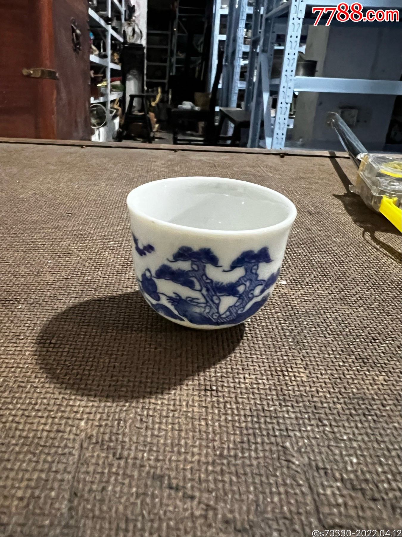 民国青花小酒盅一只5