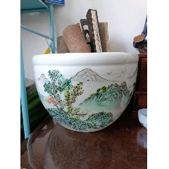 慎德堂山水卷缸_永和堂雜項