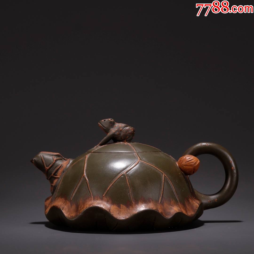 储建飞款紫砂青蛙荷叶茶壶