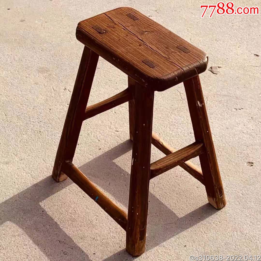 清代精品榆木小凳,14_价格520元【恋古收藏】_第1张_7788收藏__收藏