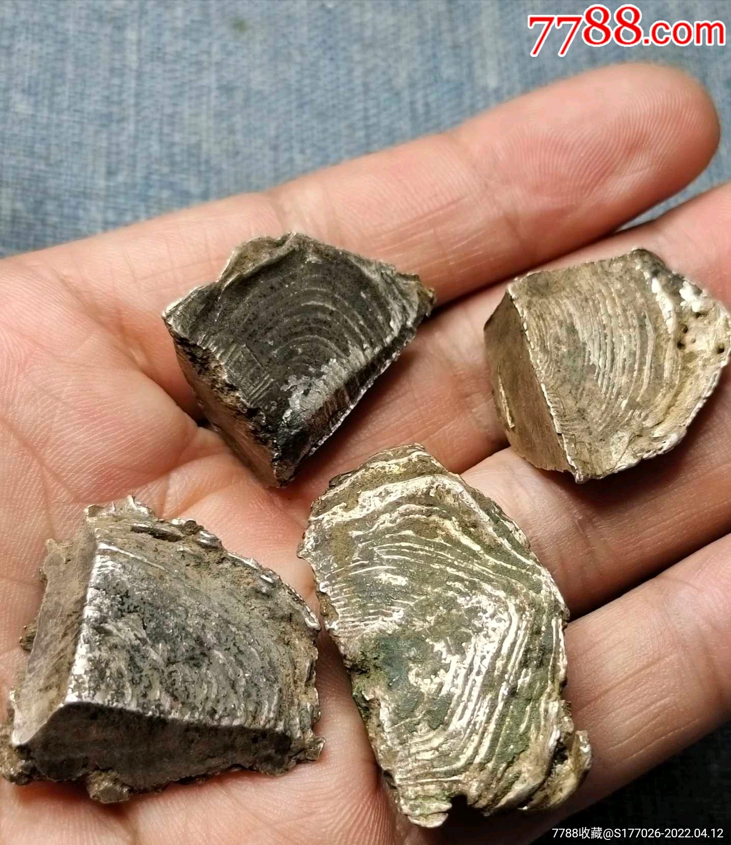 清代银锭五块银元宝