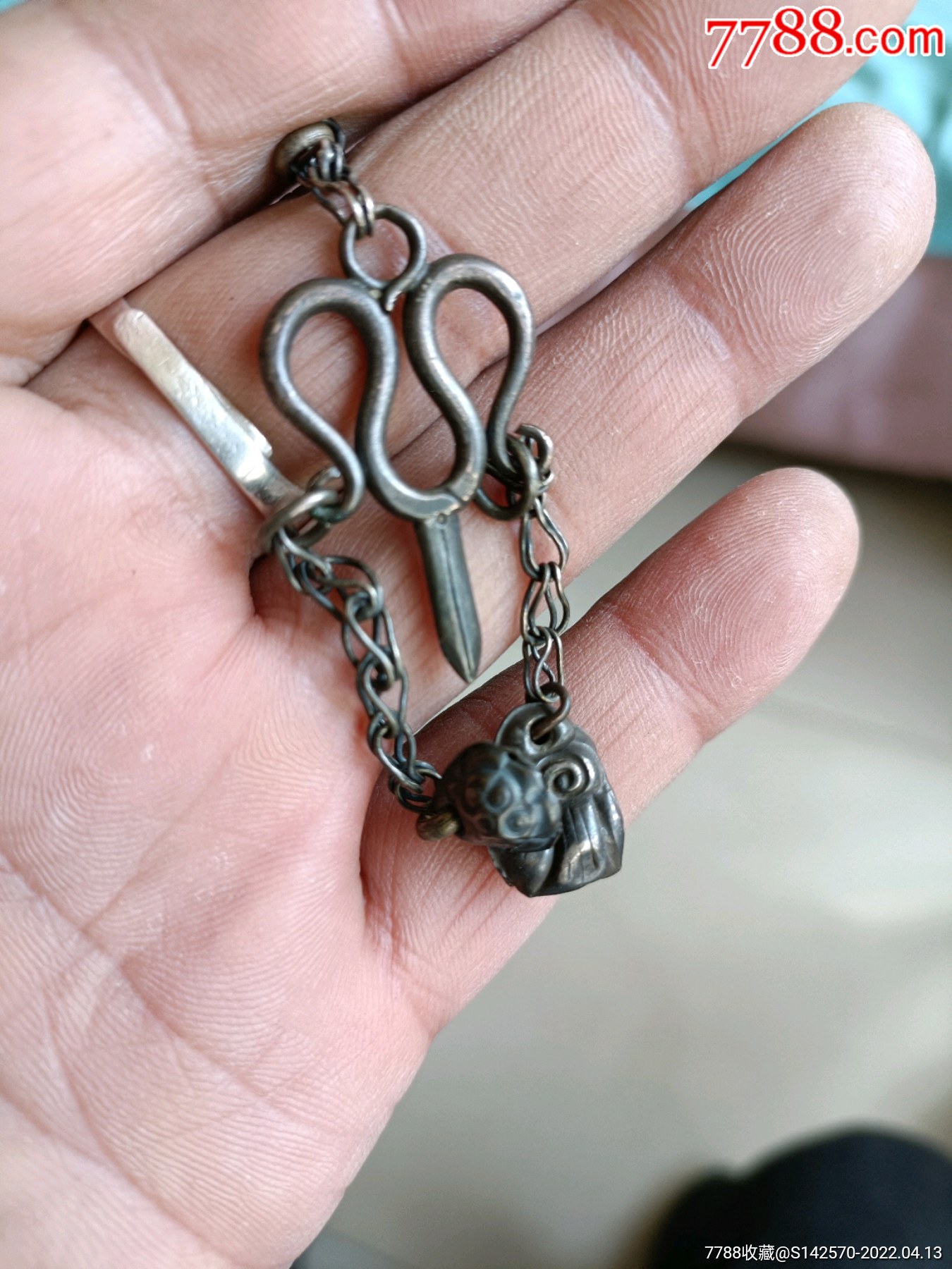 清代纯银挂件完整如图所示保老保真