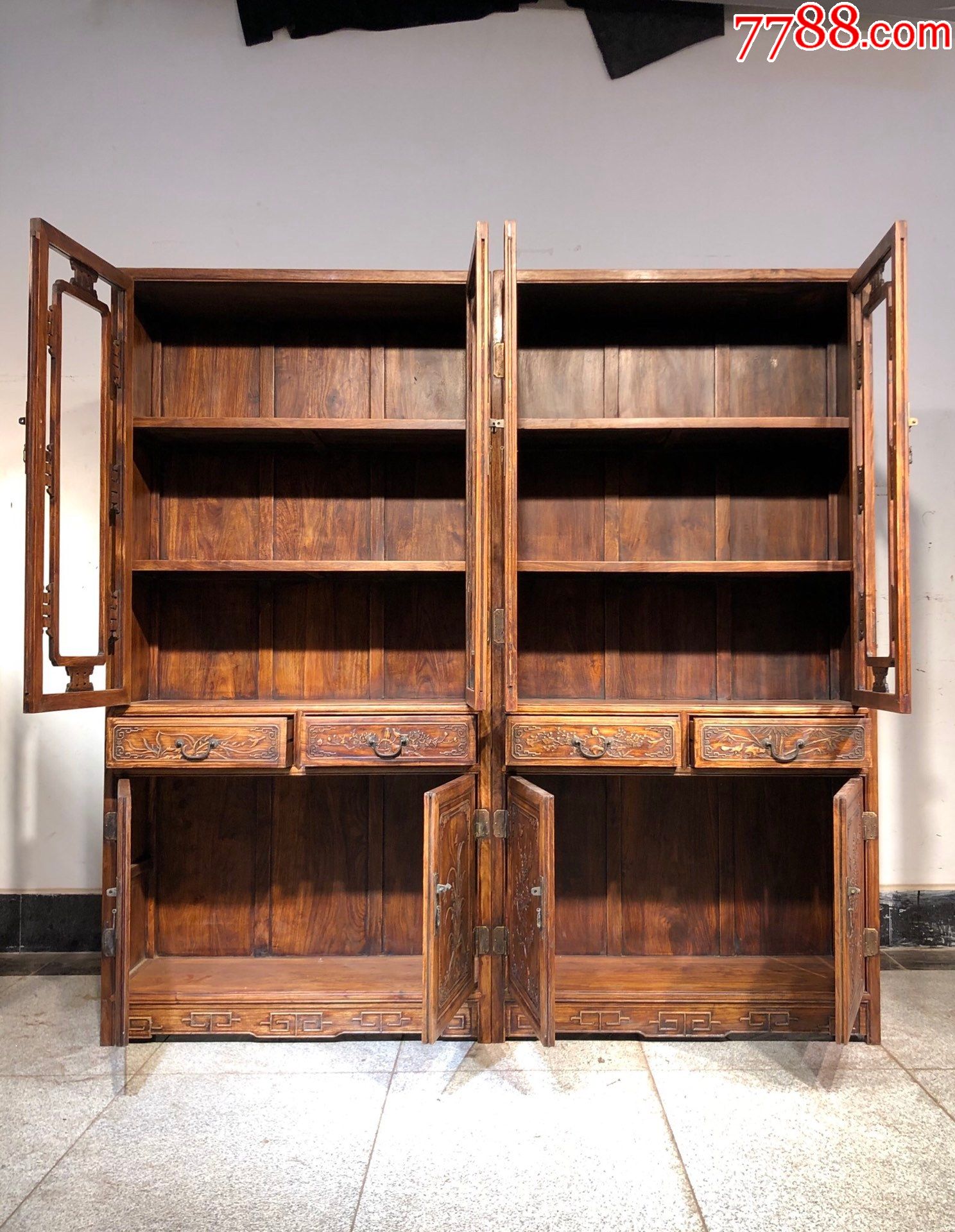 旧藏黄花梨书柜