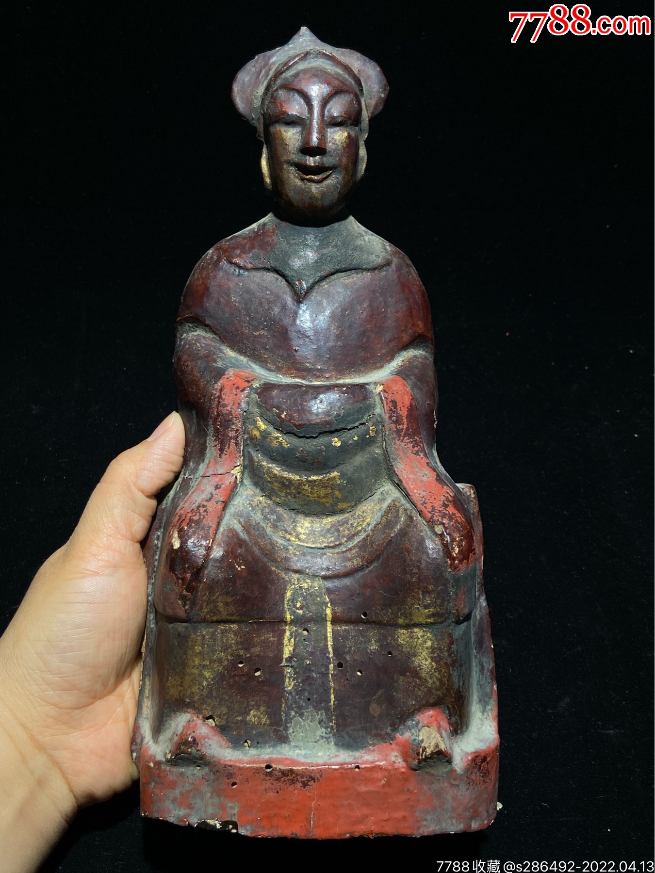 清代木雕人物造像_木佛像/人像_尚久堂【7788收藏__收藏热线】