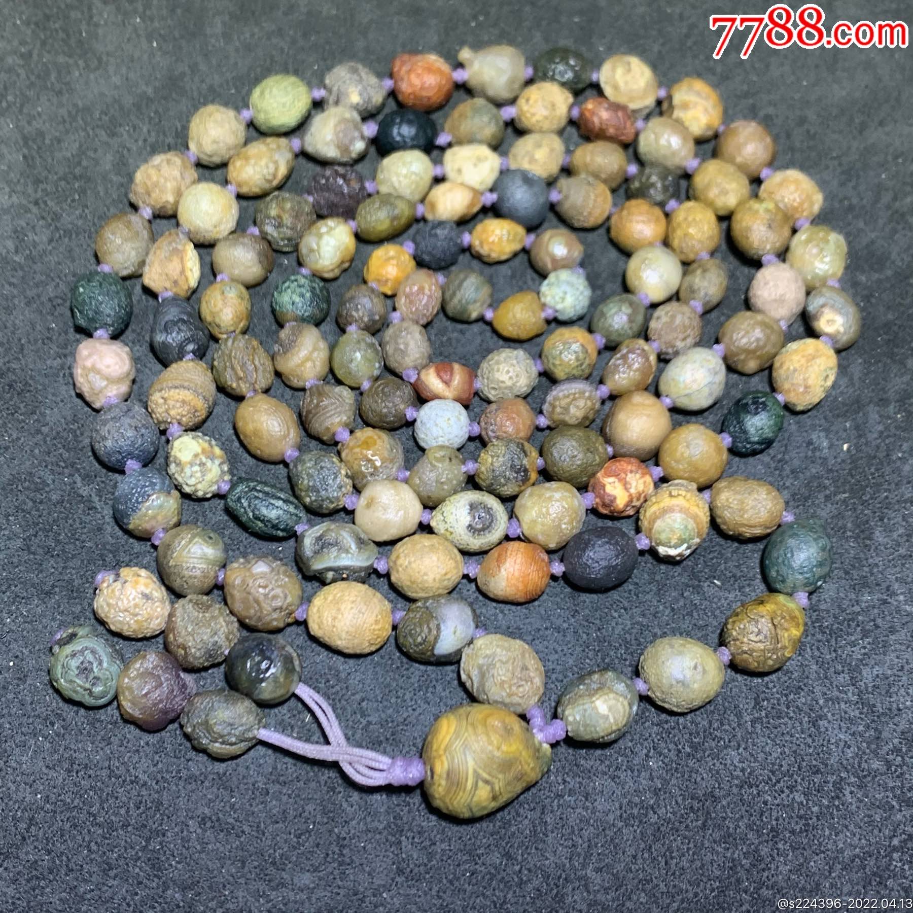 精美外蒙眼石108大颗粒项链一条