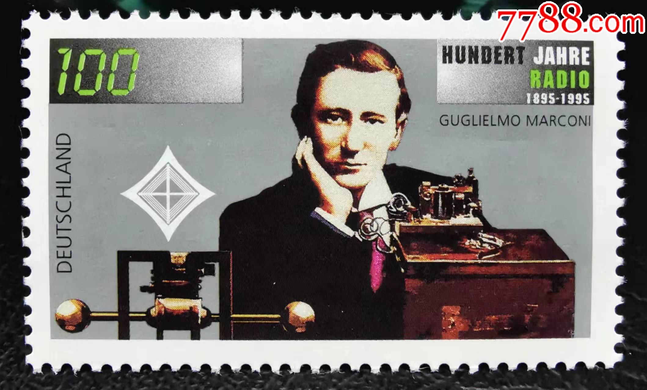 6a德国1995年邮票诺贝尔物理奖无线电发明者马可尼名人1全新