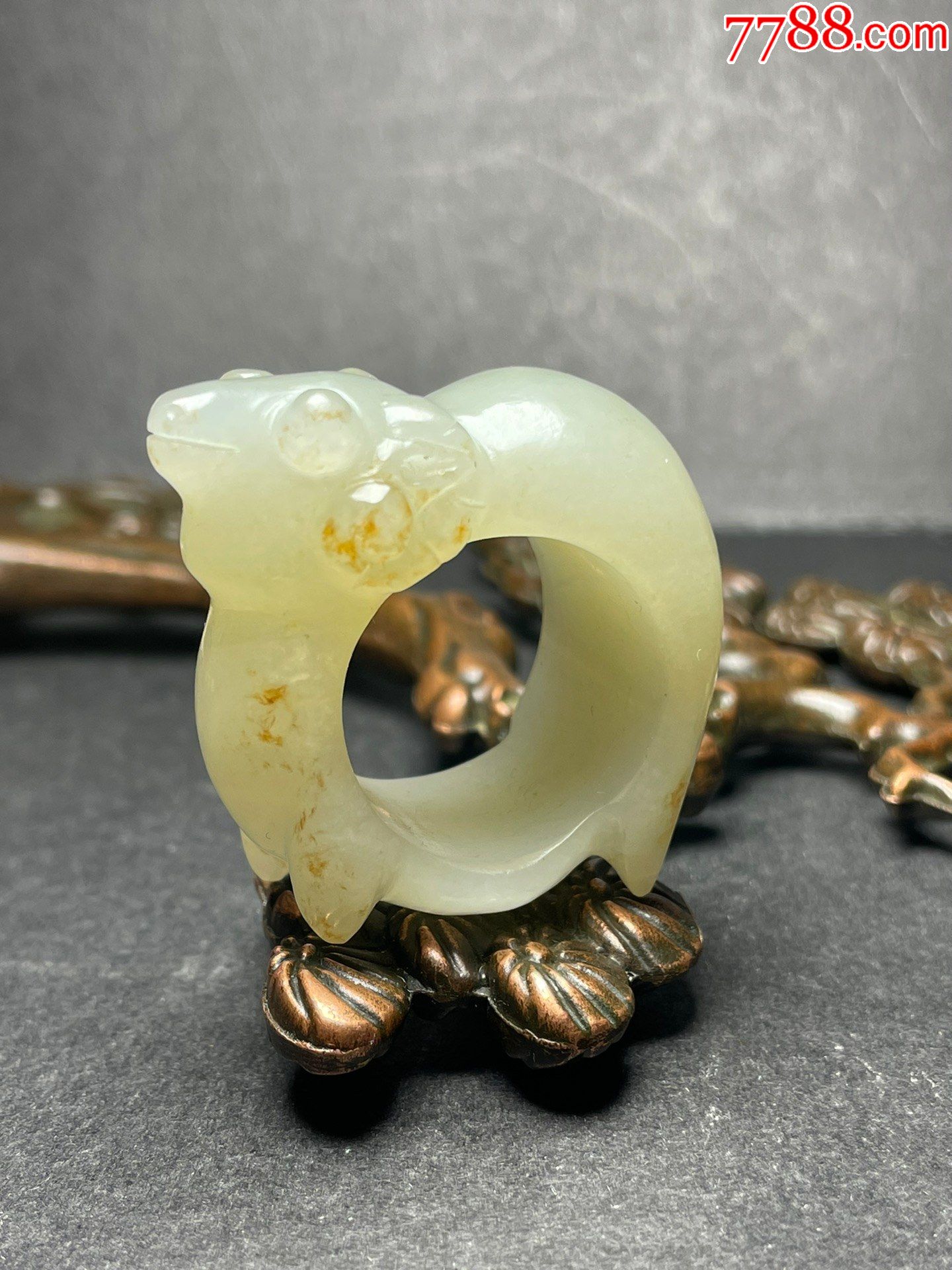 羊羊如意扳指-价格:880元-se86511089-和田玉-零售-7788收藏__收藏