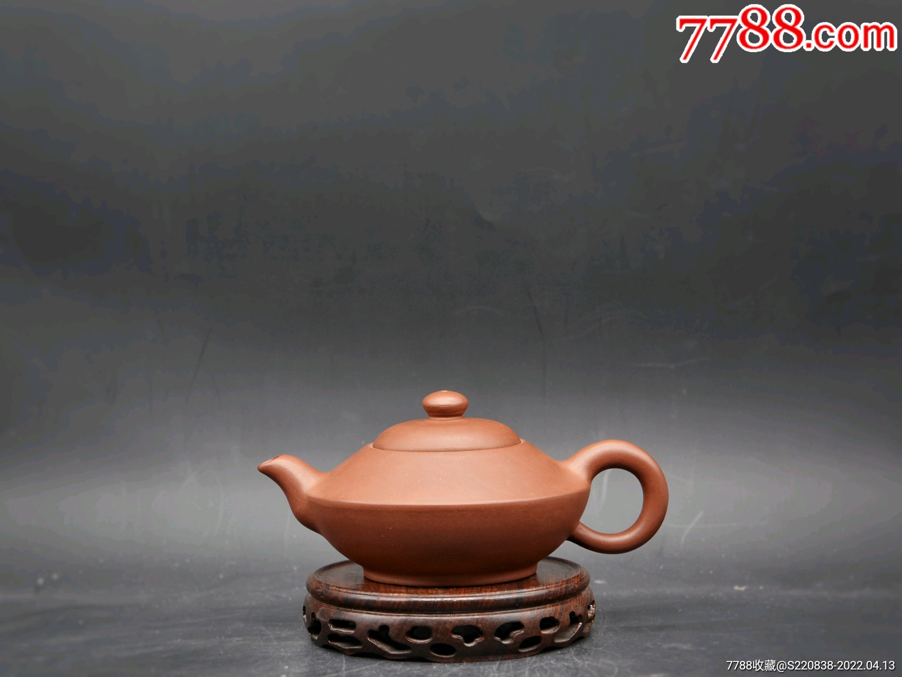 紫砂二厂九十年代四号井老紫泥合欢紫砂壶