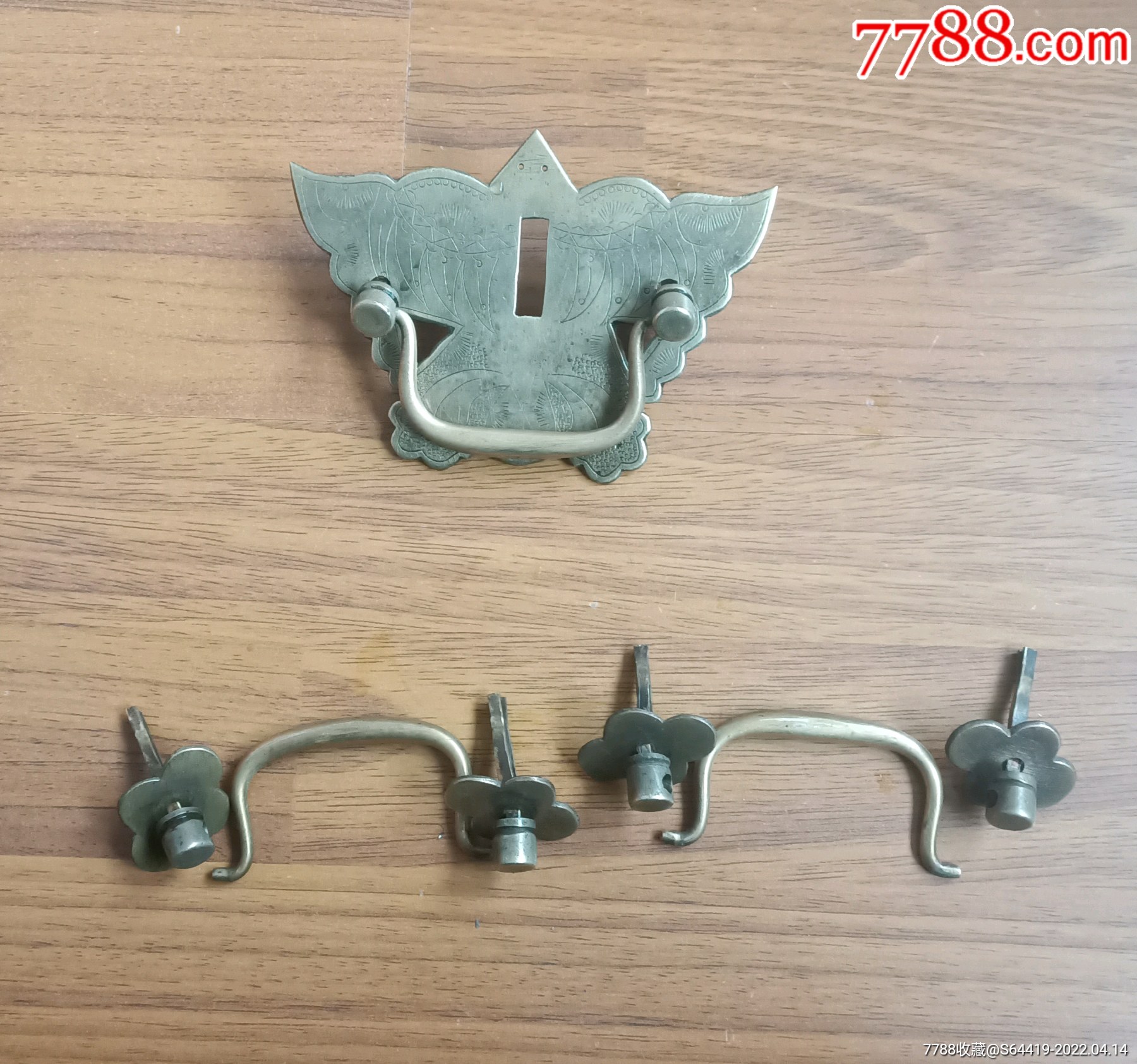 民国抽屉铜拉手一套