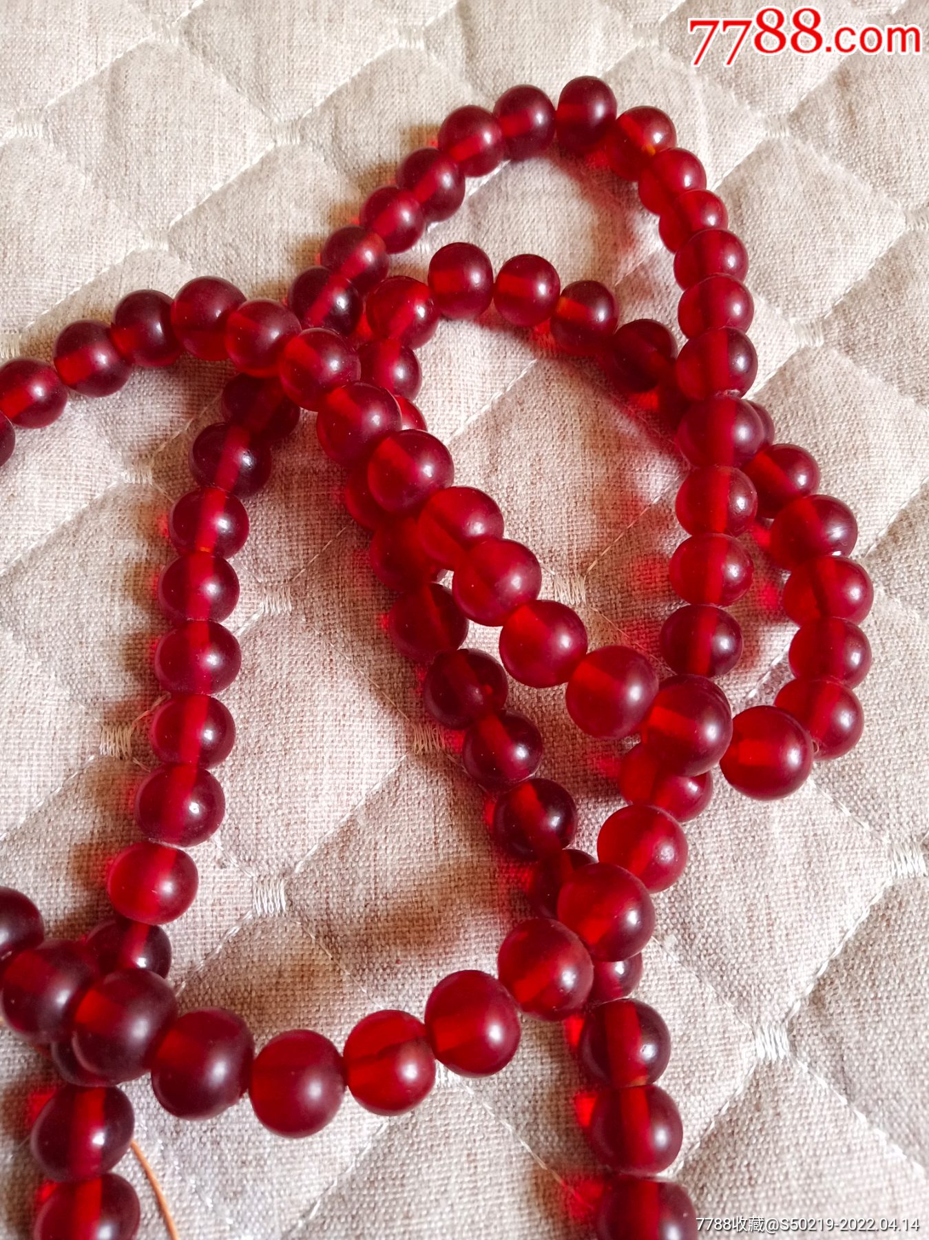 大红老琉璃珠