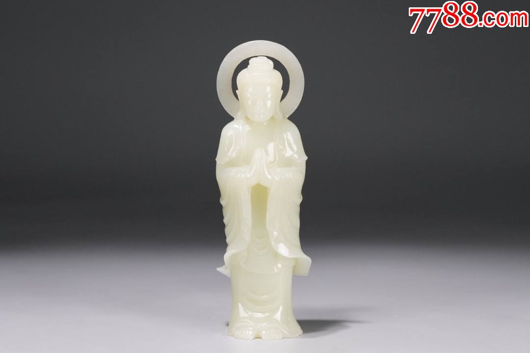 和田玉观音佛像摆件长48厘米宽4厘米高152厘米重319