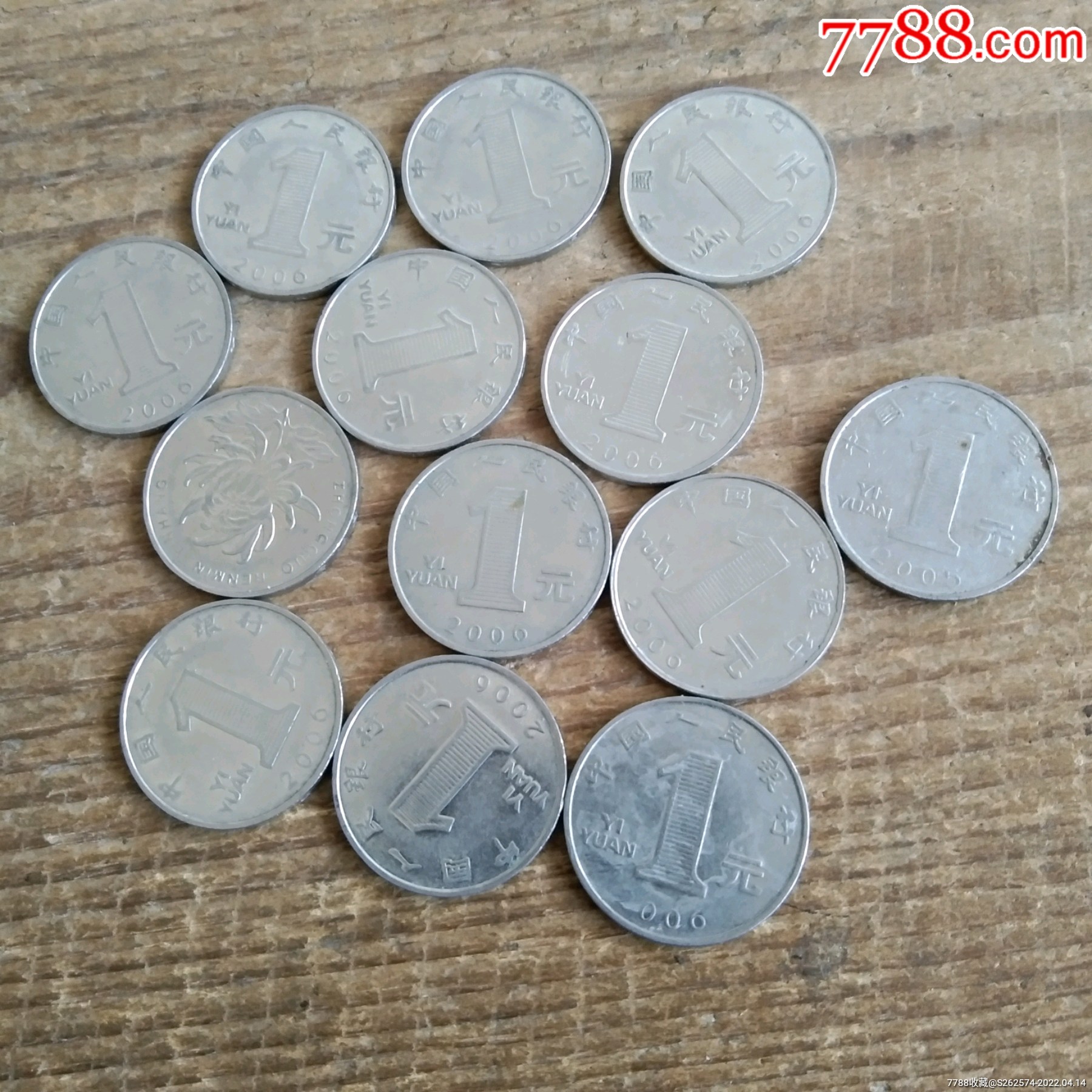 菊花1元硬币2006年13枚