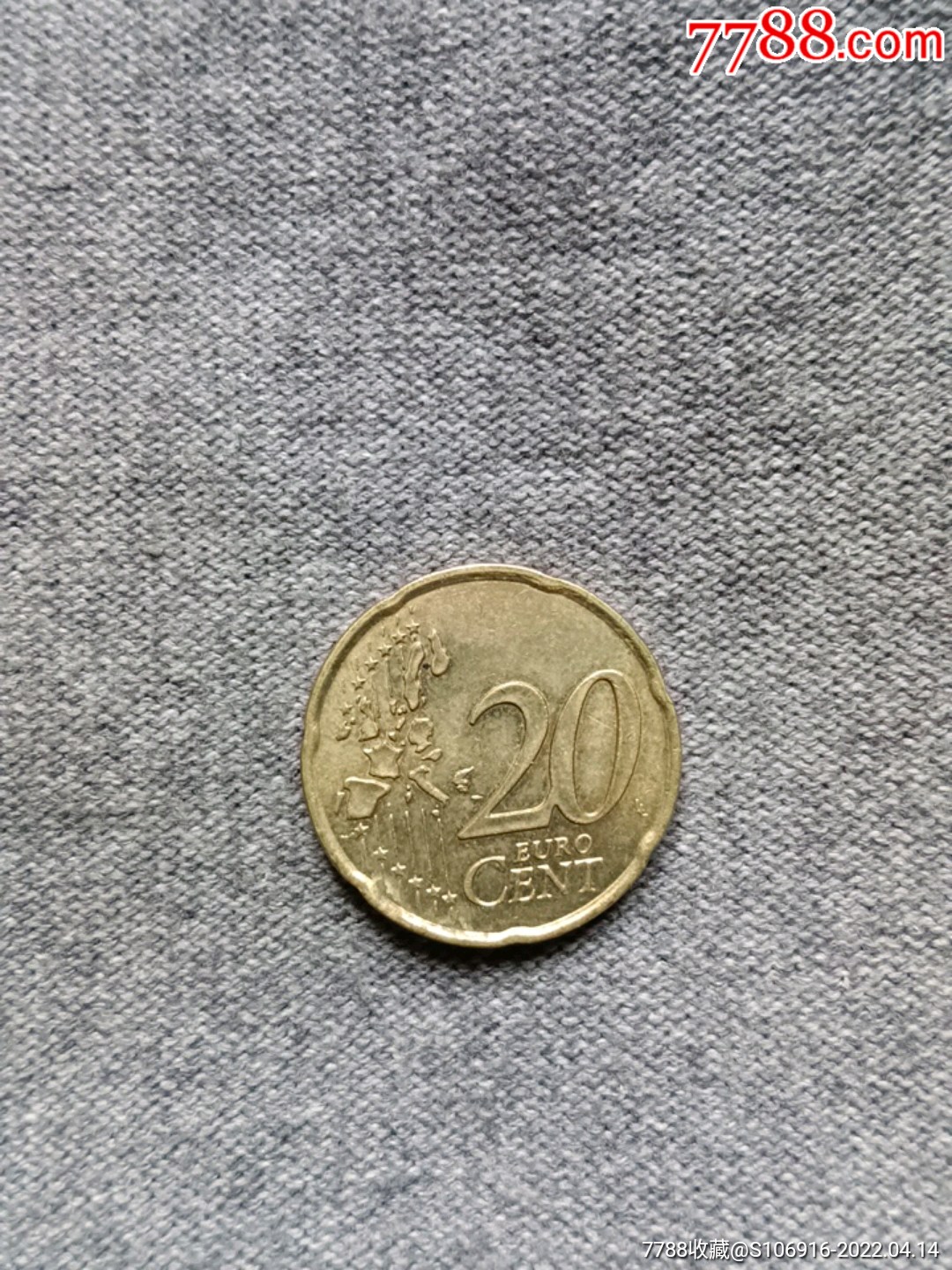 欧元20分硬币图片背面图片