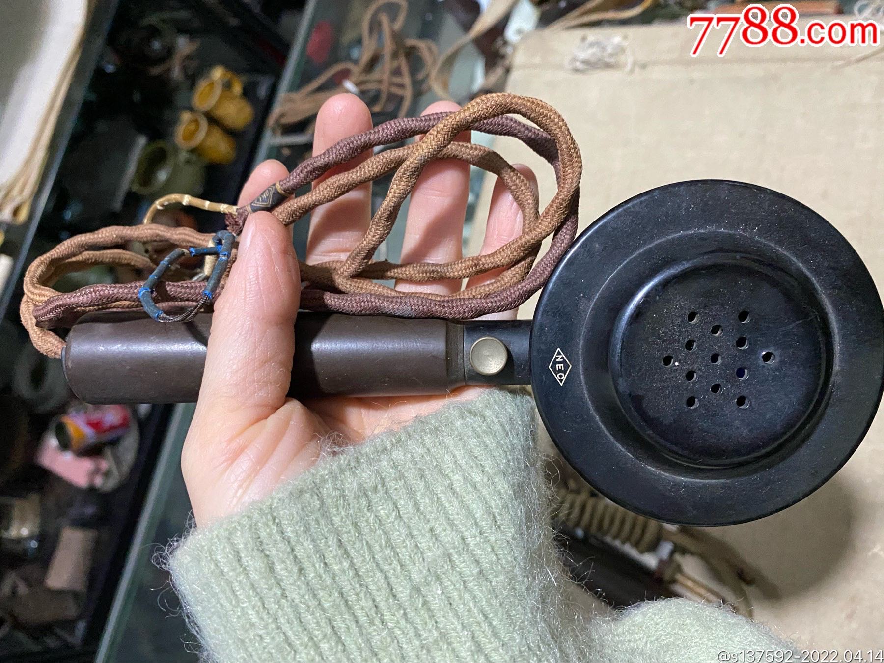 民国时期鬼子飞机上电台的话筒喊话筒_麦克风/话筒_收