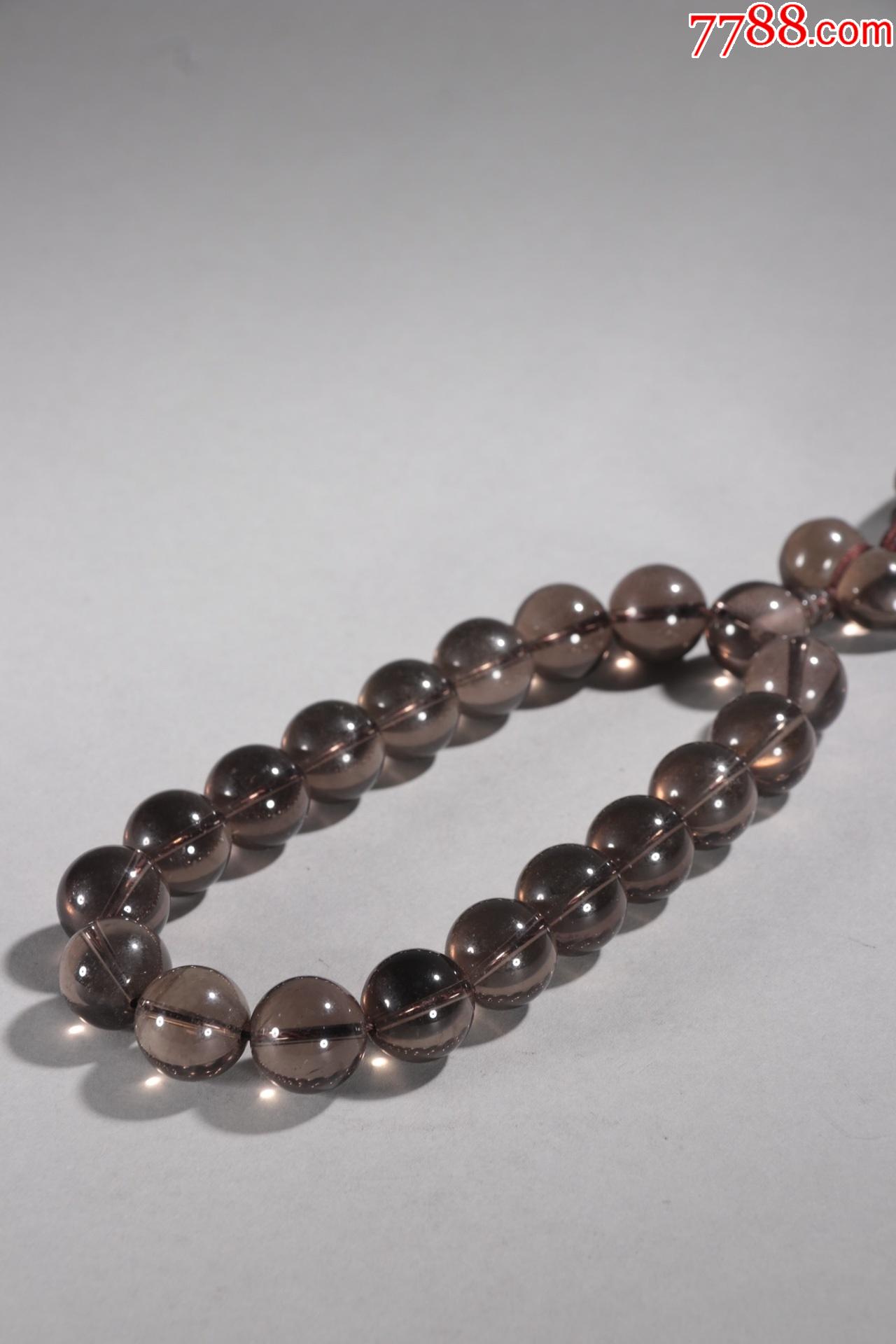 天然茶晶十八子手持