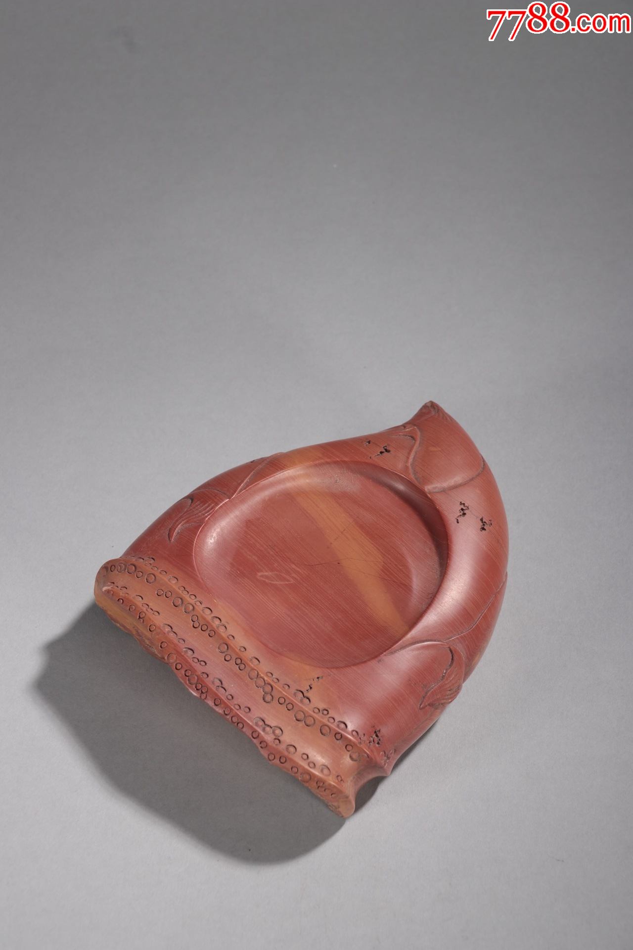 天然红丝石竹笋形砚-价格:3200元-se86586992-端砚-零售-7788端砚