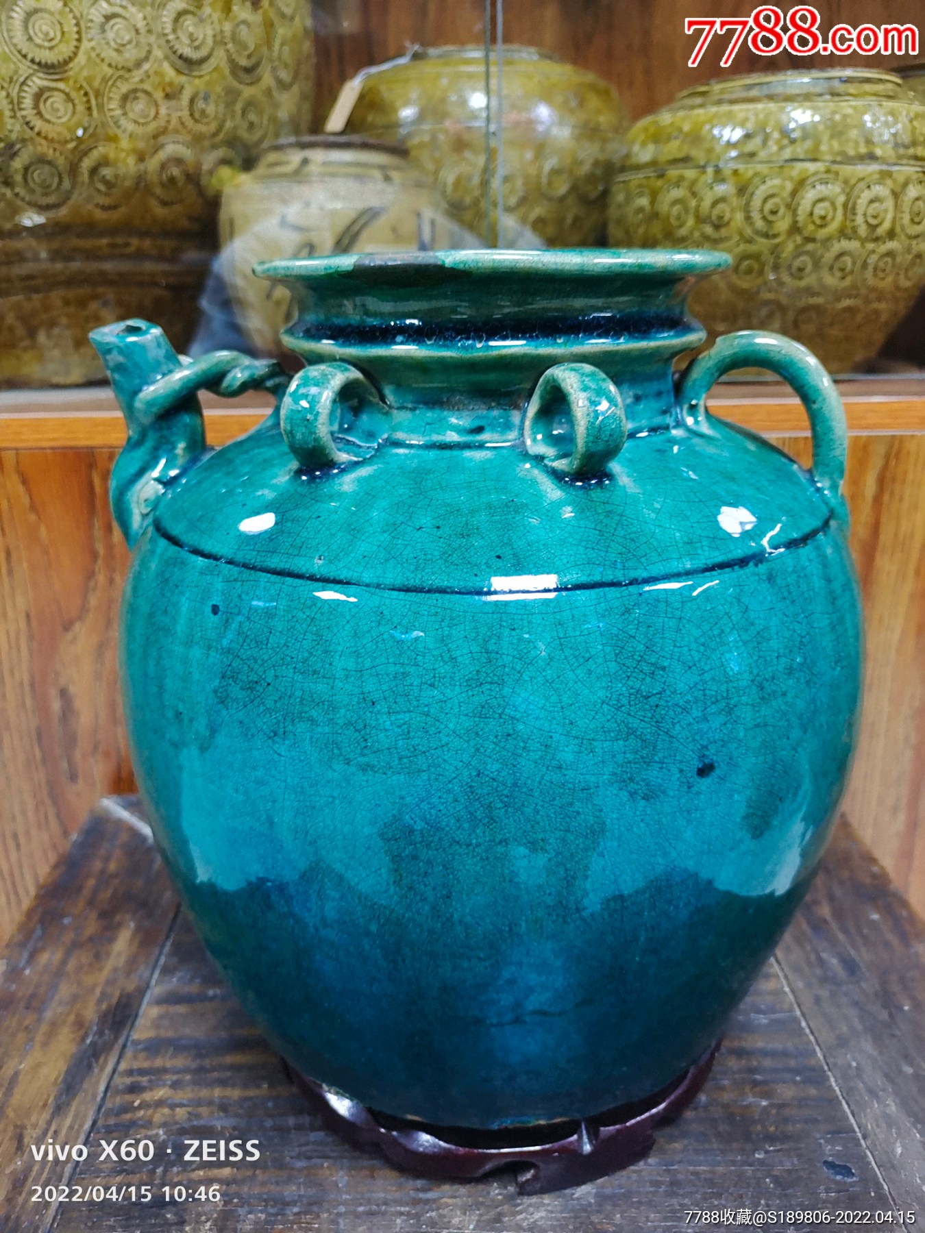 举报打假:0次进行点评点评:0浏览量:备注:清代铜官窑绿釉全开片酒坛子