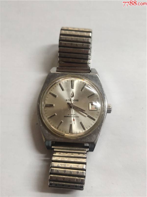 孔雀牌3304单日历男机械表