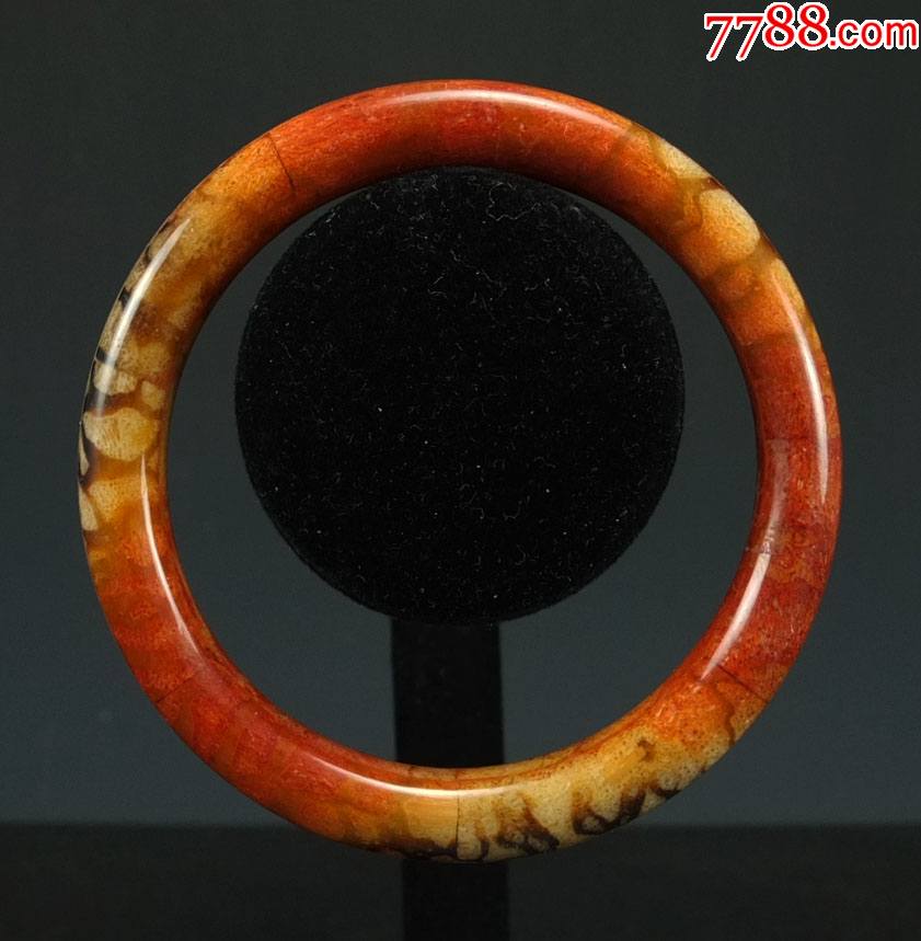 国外回流天然孩儿面草珊瑚手镯