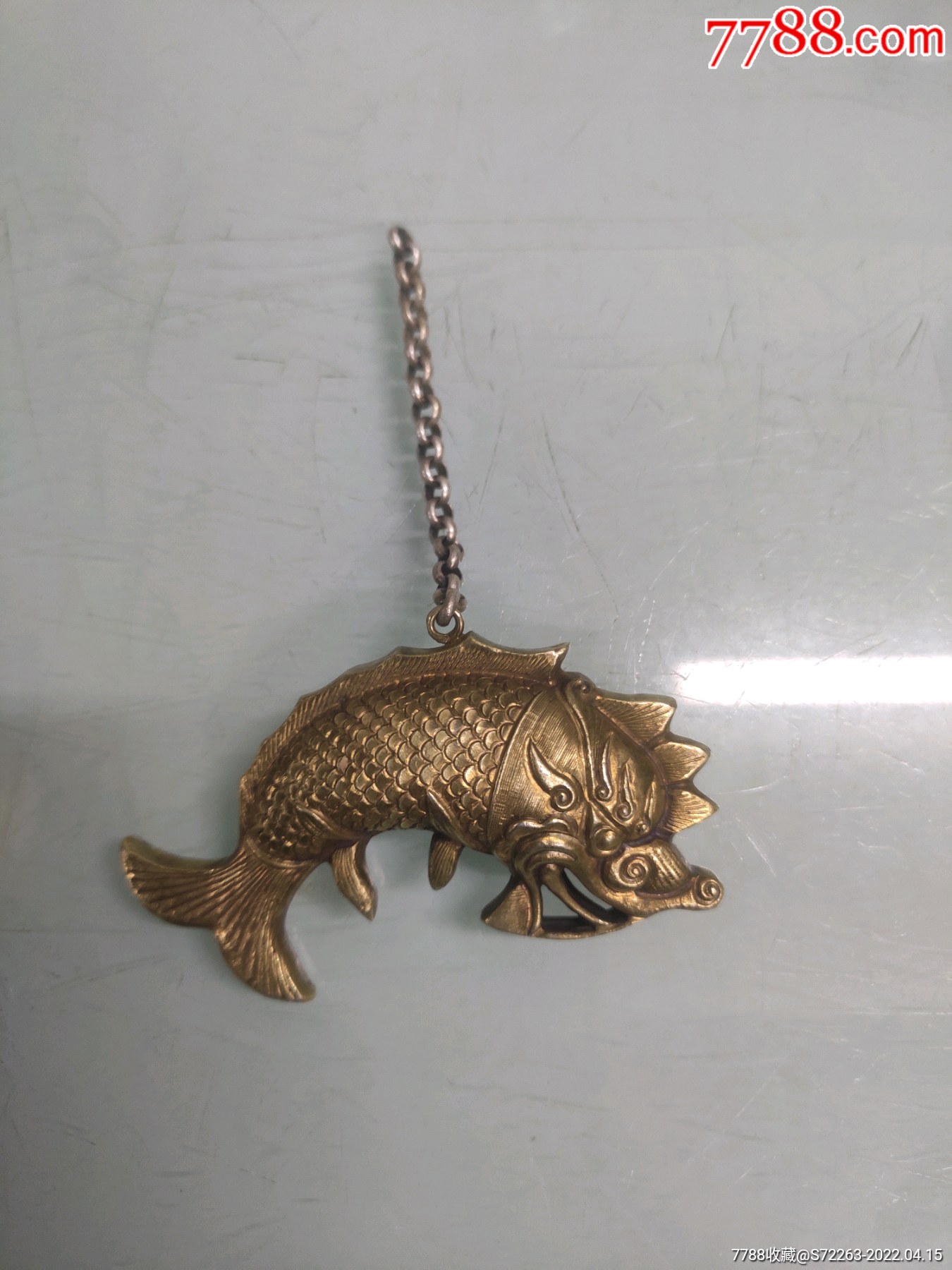 清代鎏金鱼化龙