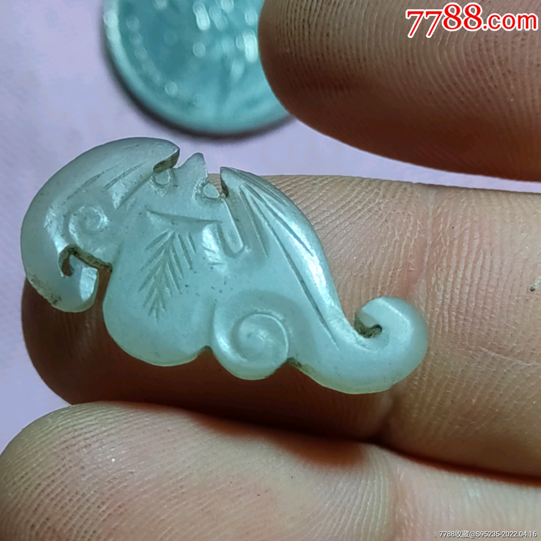 一个清代和田玉老寿星挂件