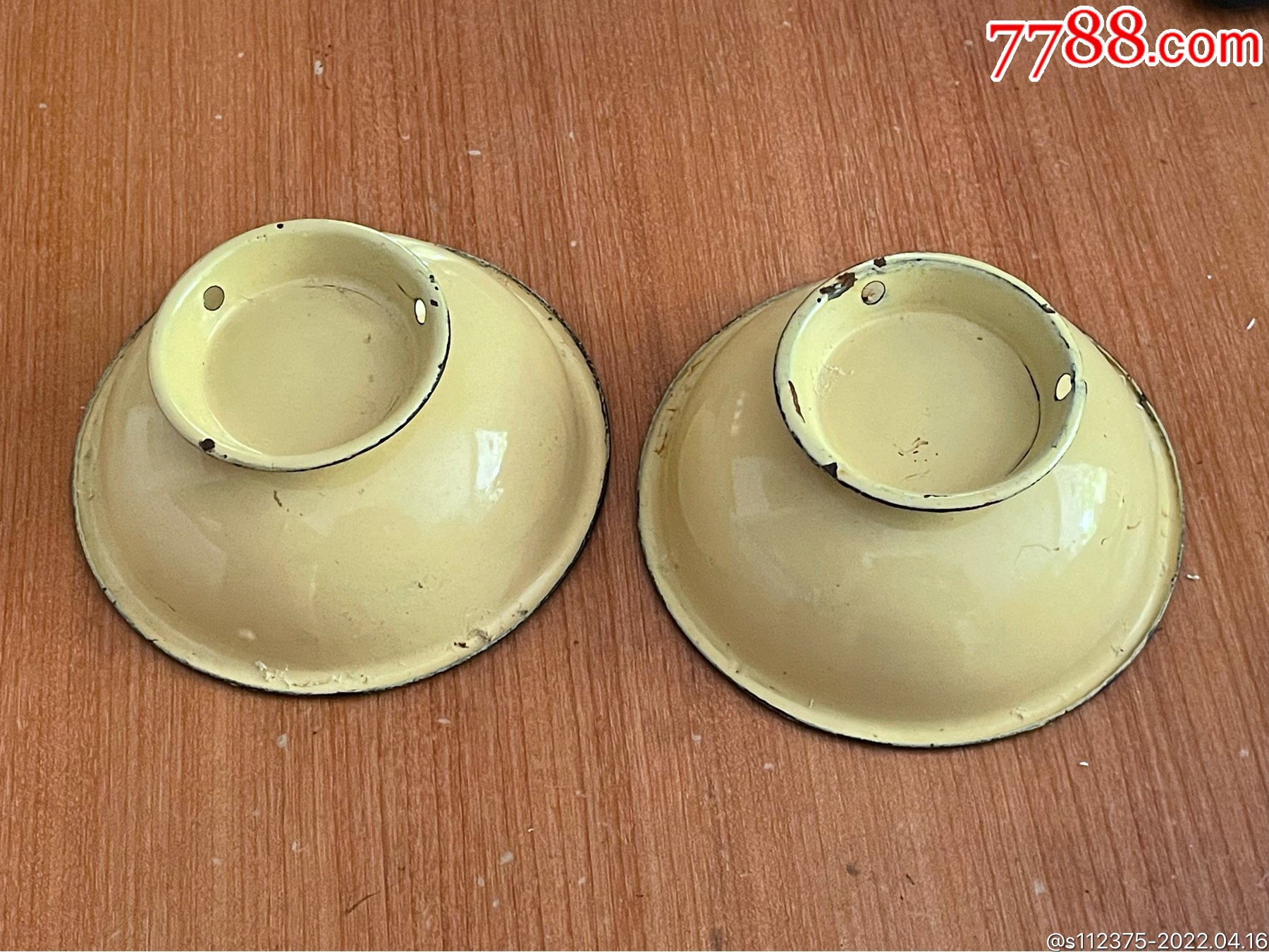 老式搪瓷碗一对,-价格:20元-se86555075-搪瓷-零售-7788印章收藏