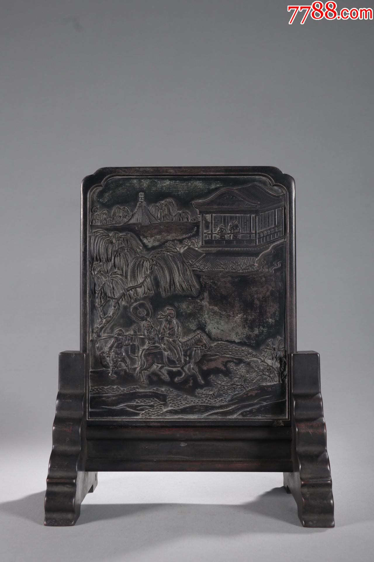 端石人物故事插屏