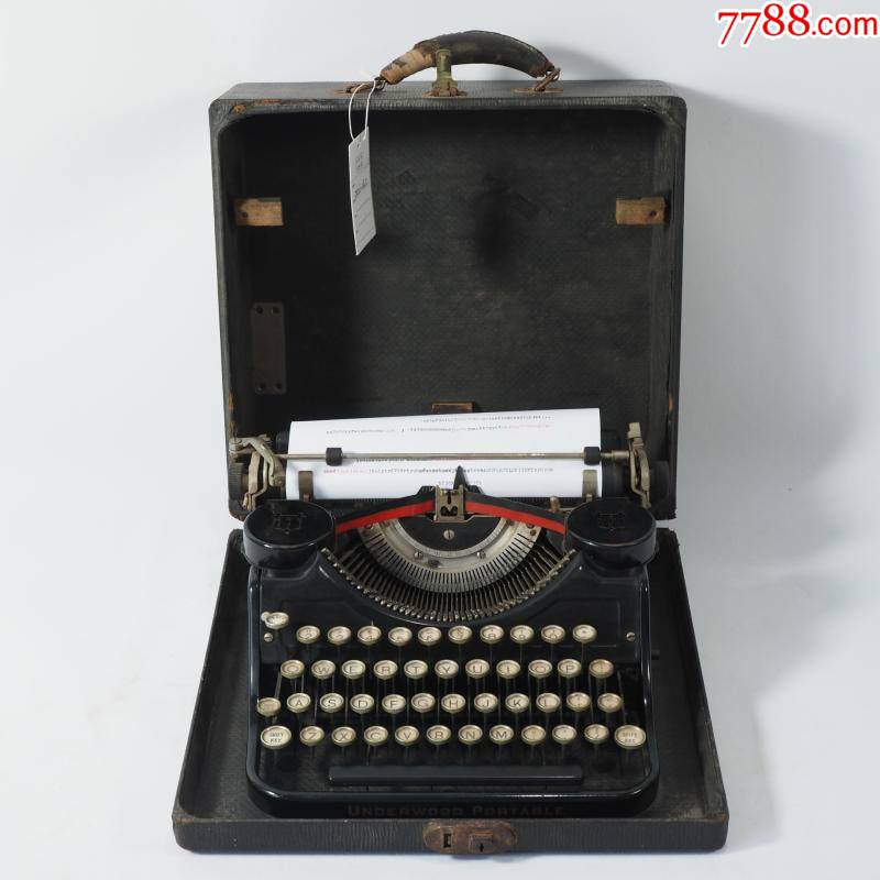 西洋古董1920安德伍德underwood机械英文打字机8品京紫同款功能ok