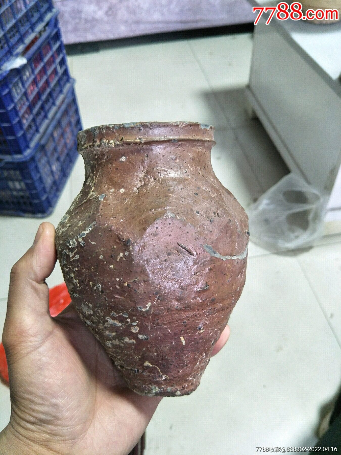 丑韩瓶陶瓶陶罐拍打花瓣造型插花神器古朴浑厚临清运河古玩店古陶瓷