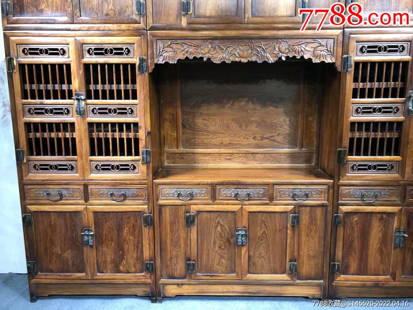 典藏老黄花梨木书柜明清家具古董旧货精品收藏