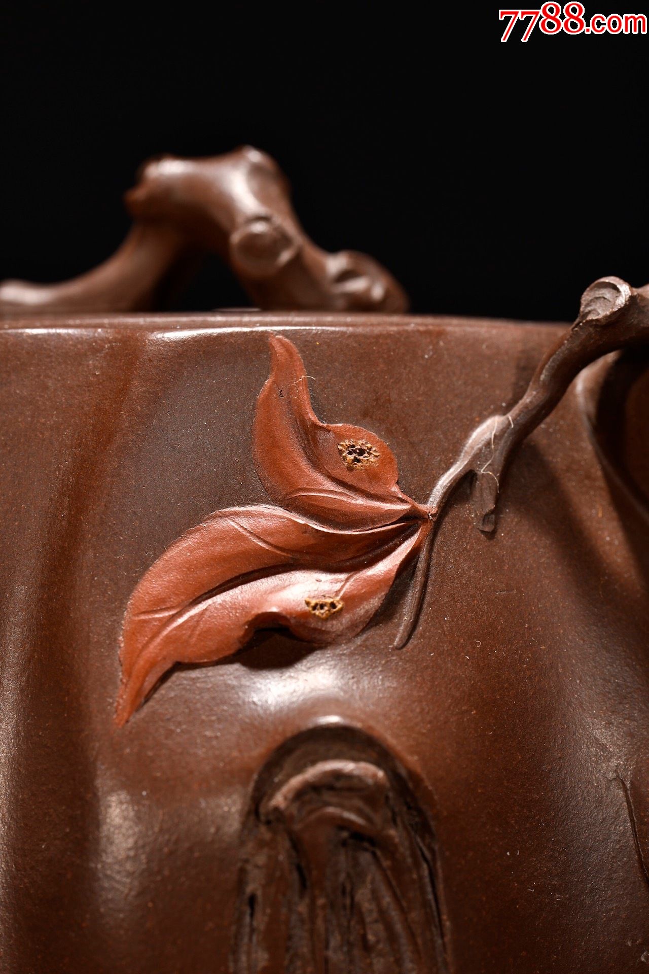 旧藏紫砂树桩形茶壶