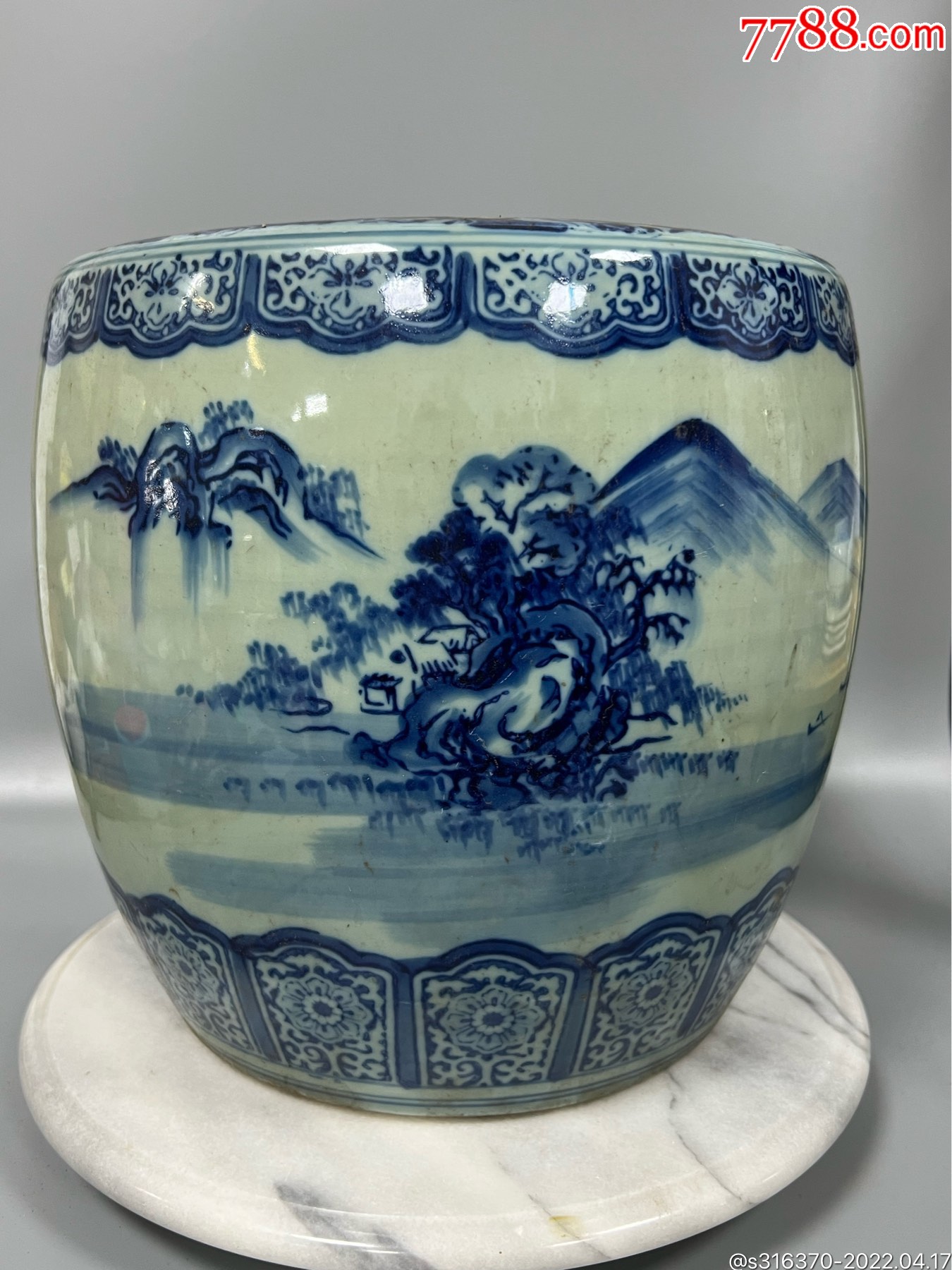 日本回流青花缸