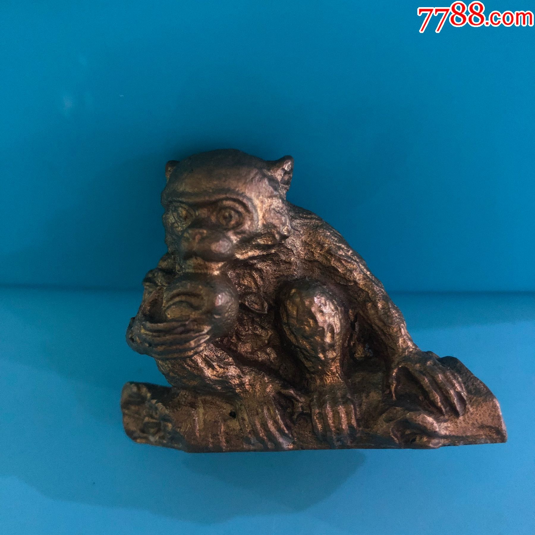 黄铜十二生肖摆件猴属相-价格:42元-se86574593-铜杂件-零售-7788钱币