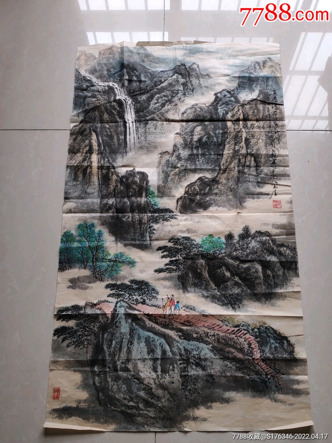 著名四川画家邓先鉴国画长98宽53保真迹