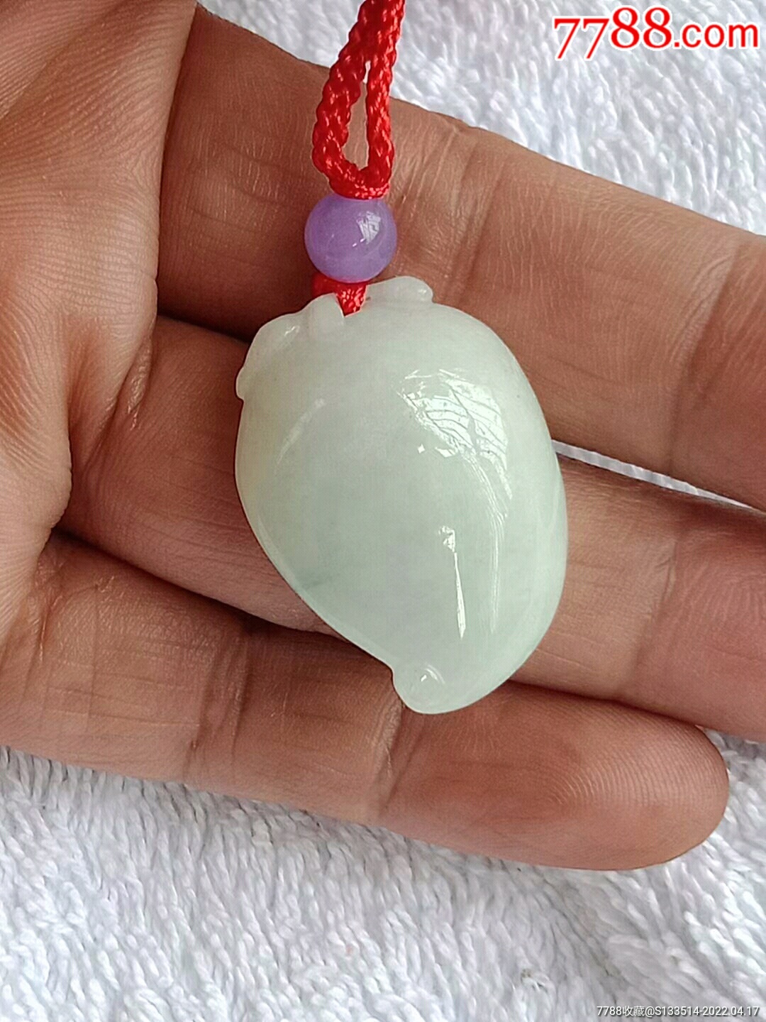 缅甸翡翠1164-a飘花桃子挂件(送证书)_翡翠/缅甸玉_第6张_7788奇石