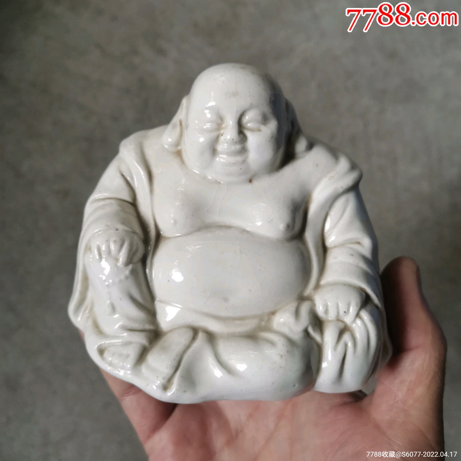 全品民国白釉弥勒佛