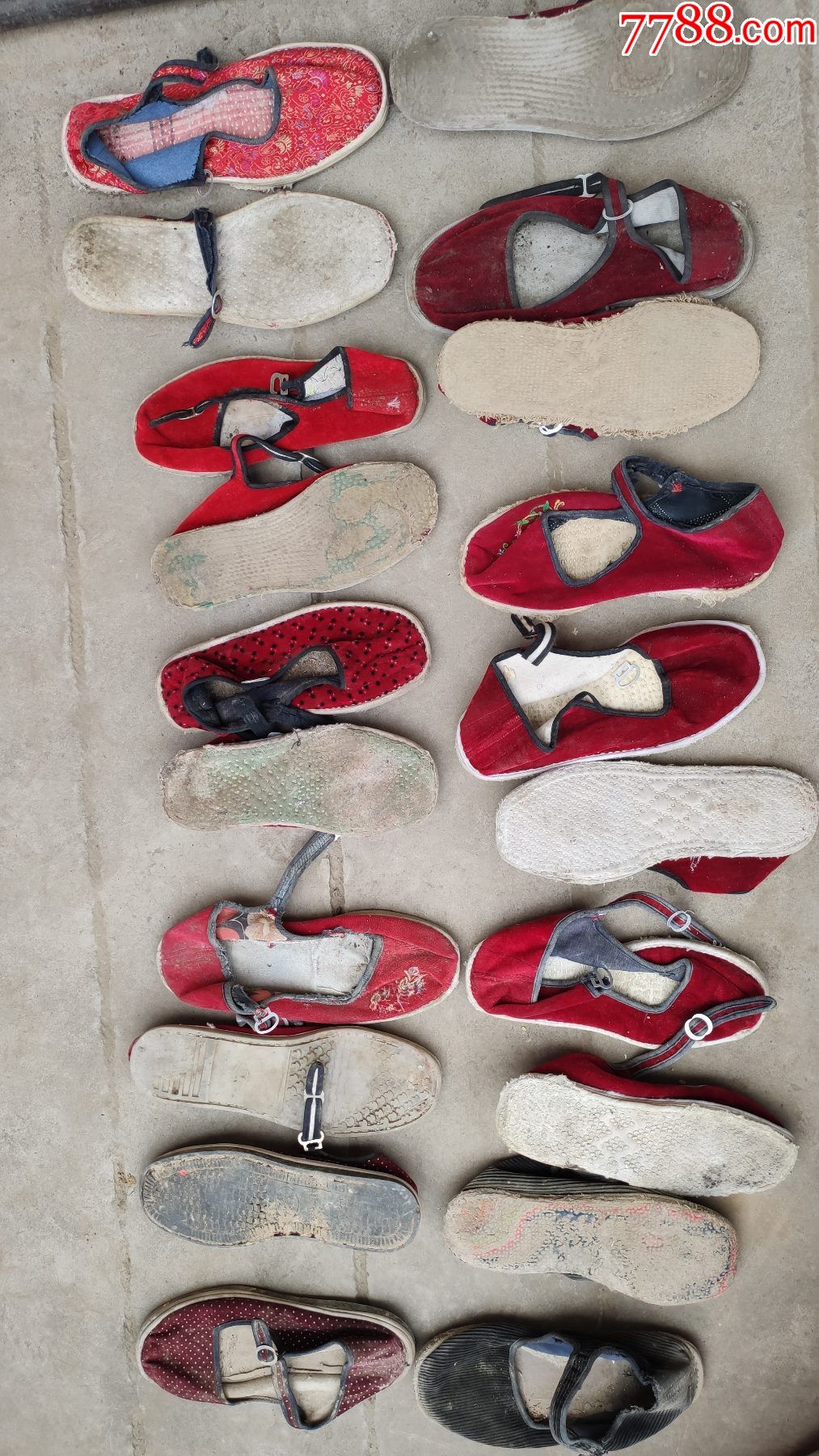 男女鞋靴10双女士一带旧布鞋合拍千层底手纳底和塑料底混合