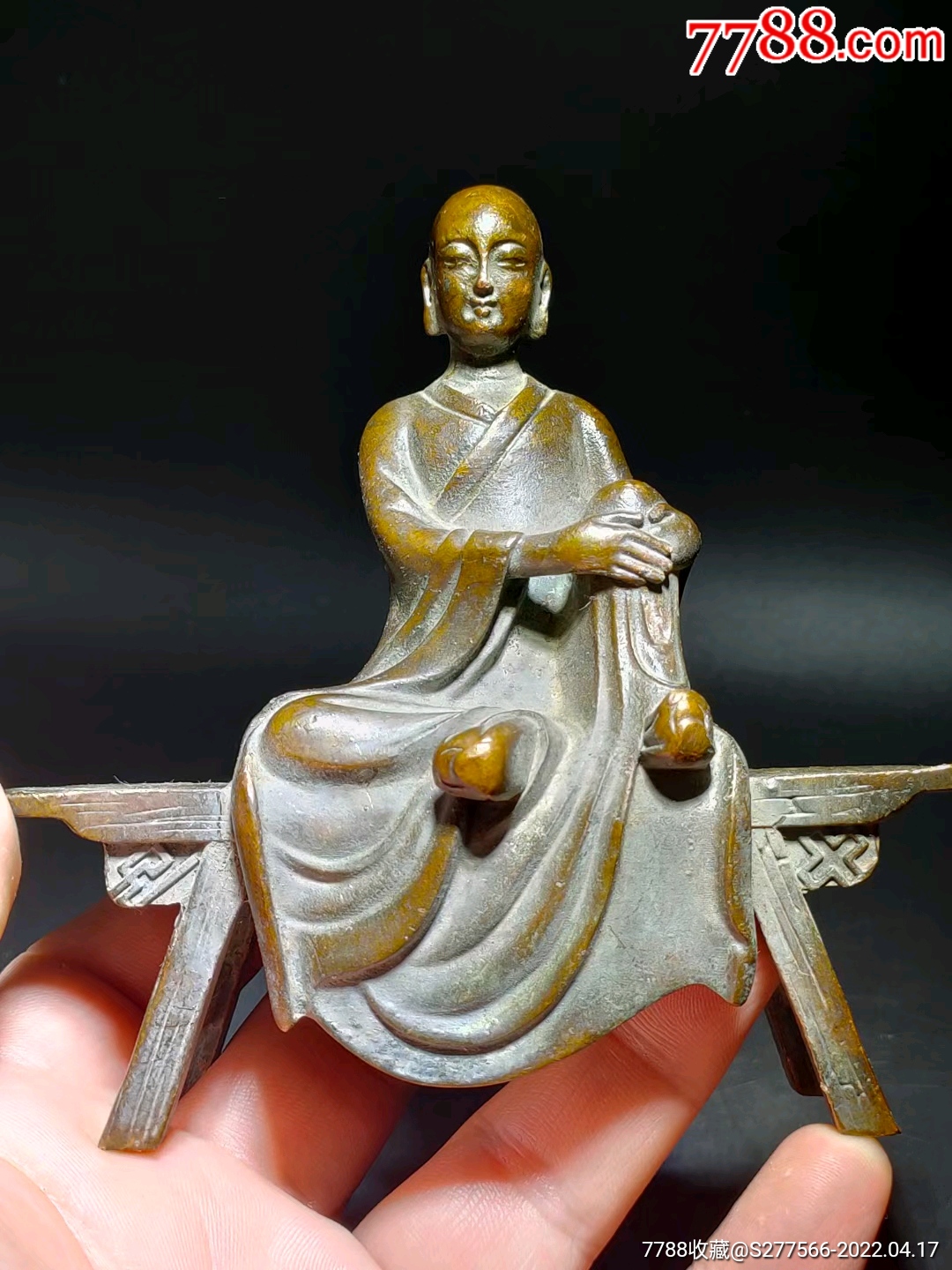 民国时期板凳佛红铜像摆件_价格198元_第1张_7788收藏__收藏热线