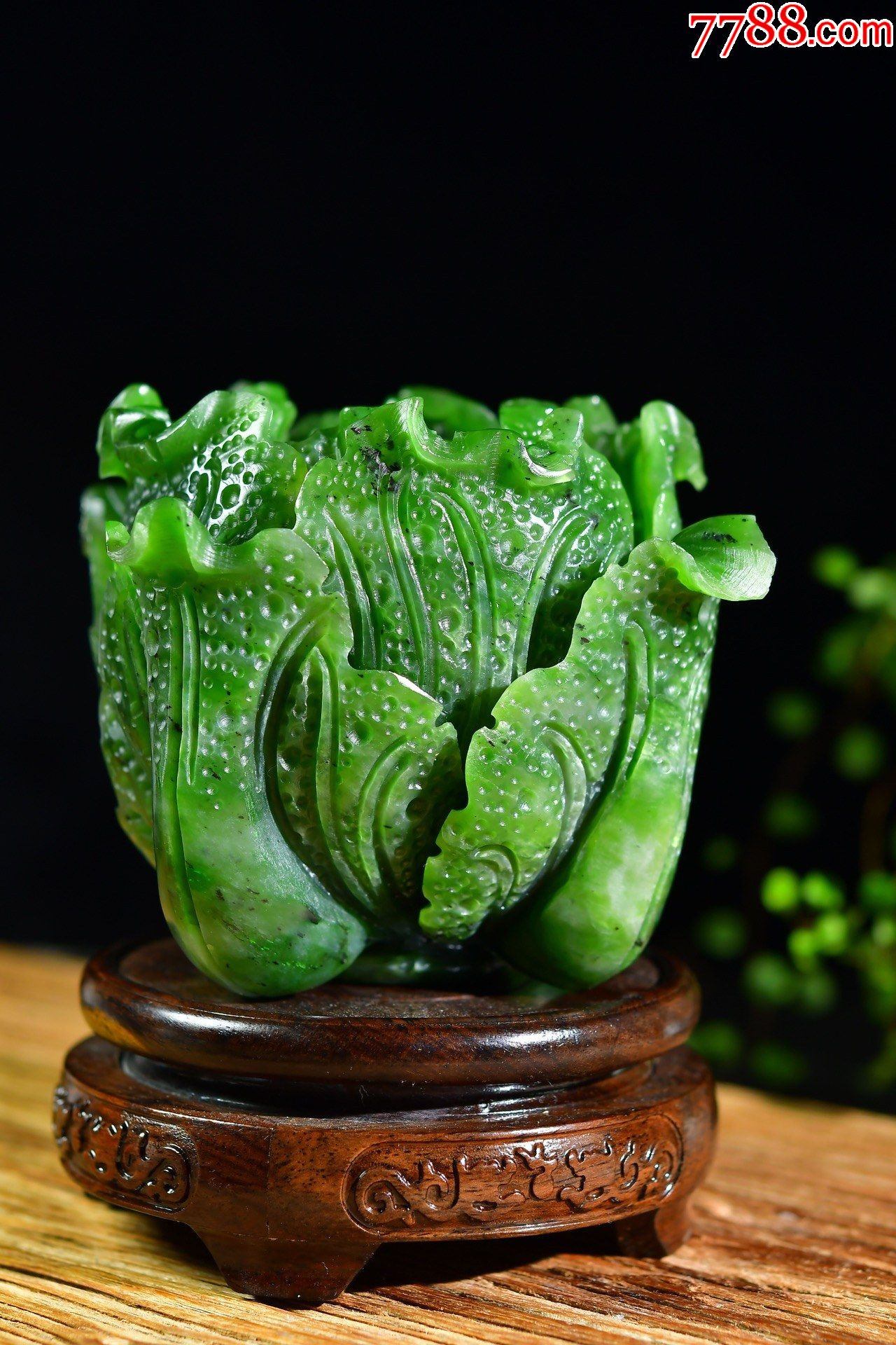 百财聚来摆件和田玉碧玉摆件aa91s36f