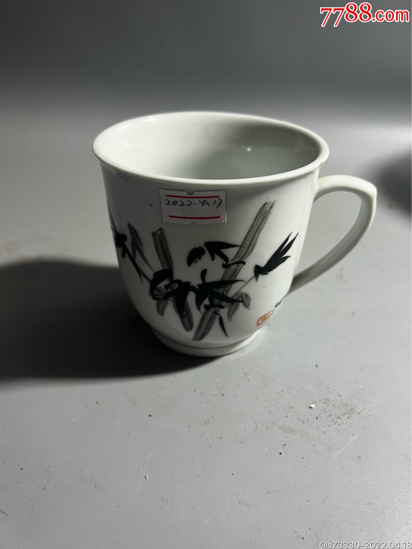 创汇期,江西名瓷墨竹茶杯一只_彩绘瓷/彩瓷_种类图片_收藏价格_7788茶