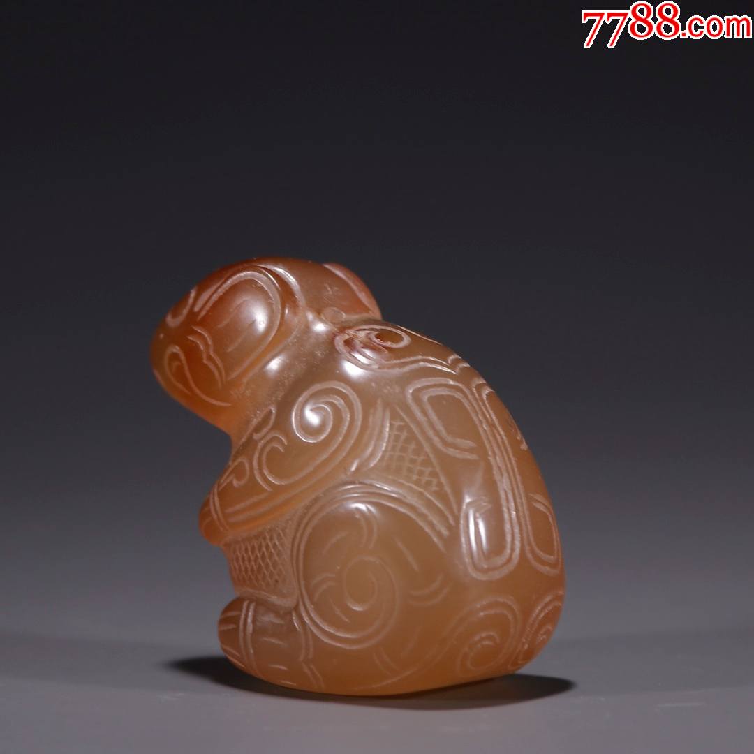 旧藏老玛瑙松鼠雕件