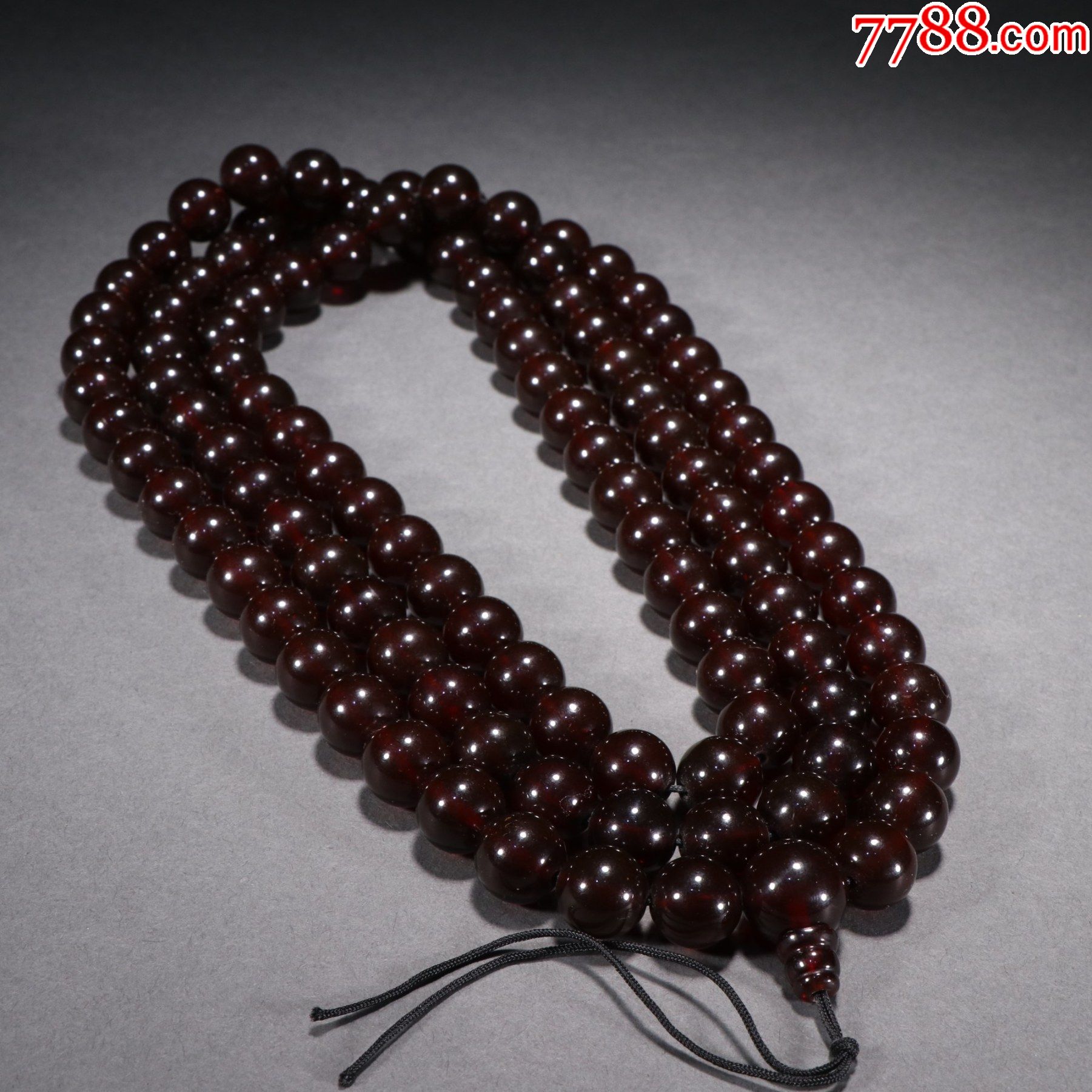 回流琥珀108佛珠